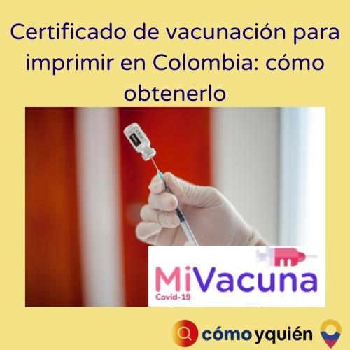 Certificado de vacunación para imprimirr en colombia