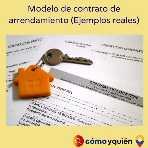Modelo de contrato de arrendamiento (Ejemplos reales)